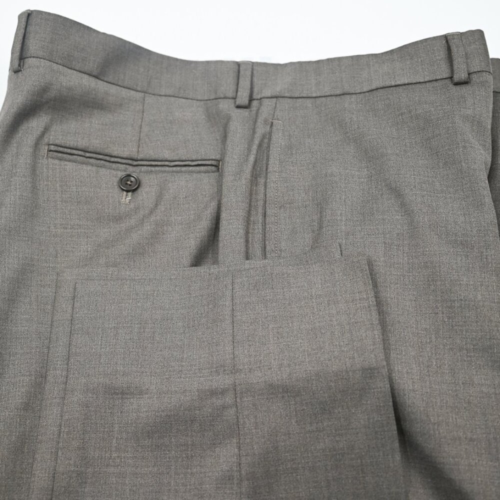 Brooks Brothers 1818 Classic Fit Brown Reda Wool Dress Pants Trousers 38W 38x32